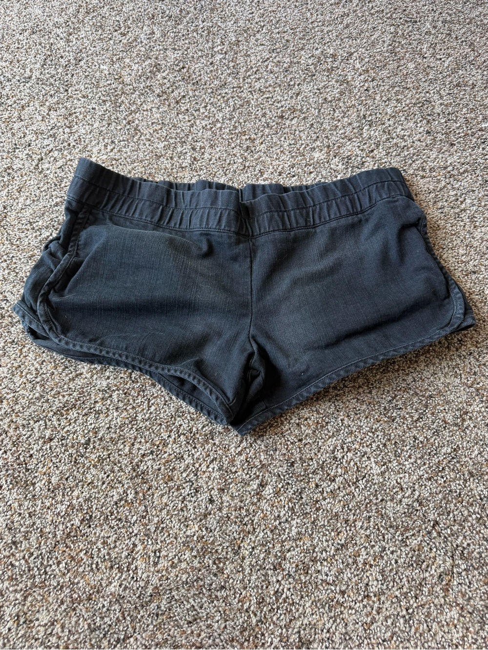 Hurley Womens Large Black Beachrider Shorts Elastic Waist Dolphin Hem Surf Y2K